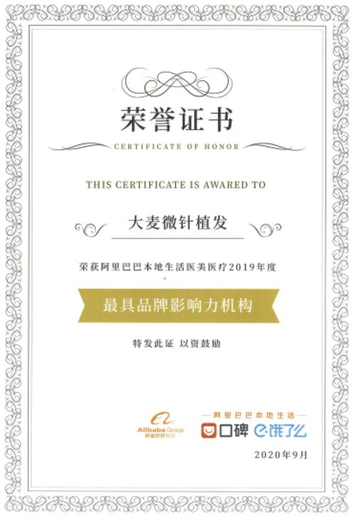 技術(shù)服務(wù)堅(jiān)守醫(yī)療本質(zhì) 大麥微針植發(fā)斬獲2019年度品牌影響力機(jī)構(gòu)殊榮